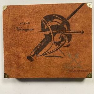 Vintage Espada by Montecristo Suede Leather Top Wooden Humidor Style Cigar Box